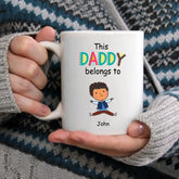 Tasse personnalisée personnalisée La vie est tout simplement meilleure avec les enfants, ce grand-père appartient à la tasse pour enfants